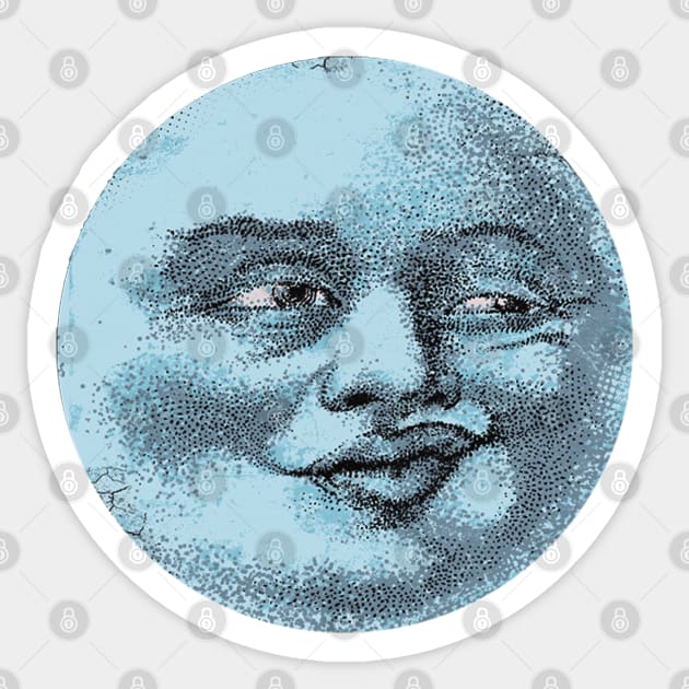 Blue moon Sticker by Midcenturydave